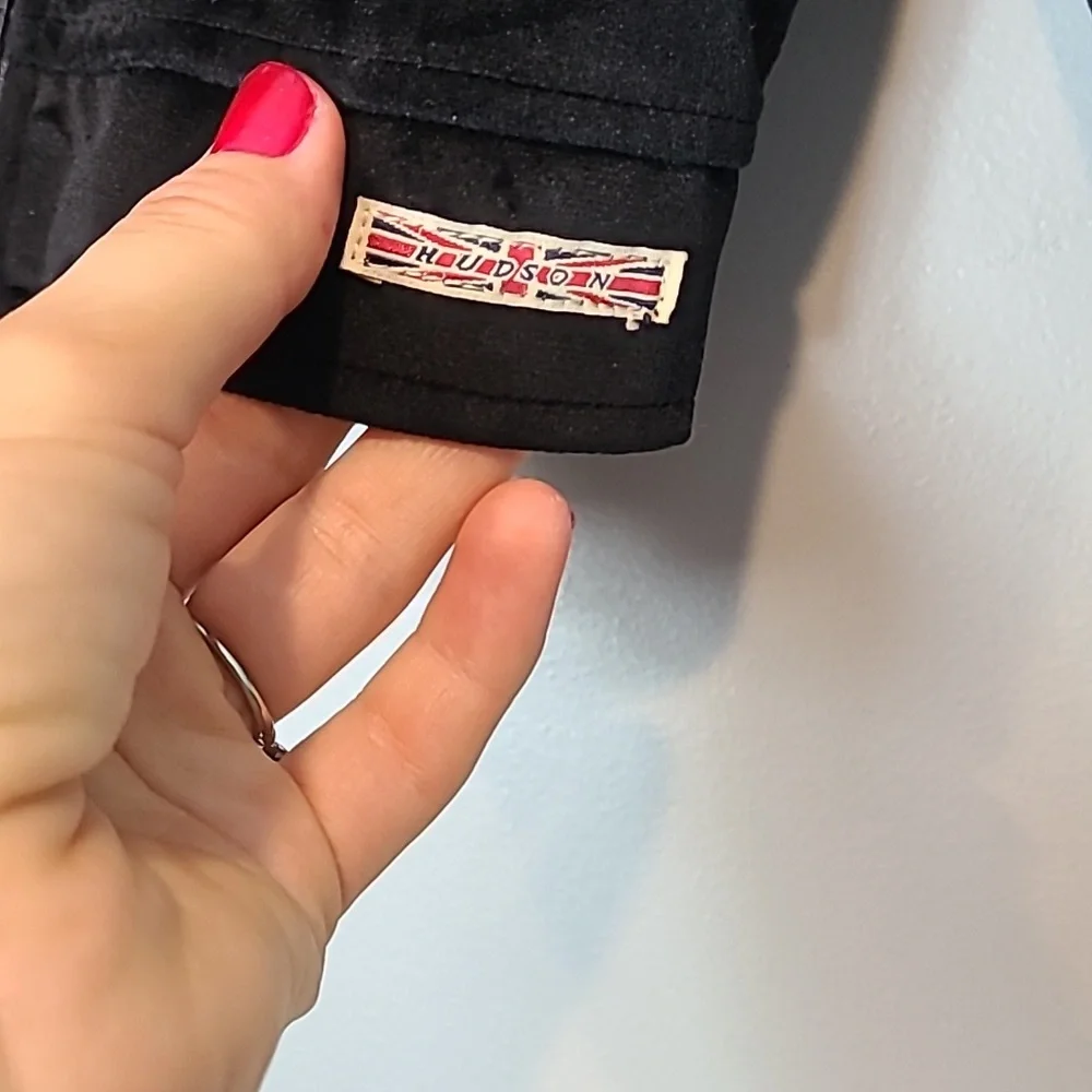 Hudson velvet black moto biker‎ jacket Girls Size 2T